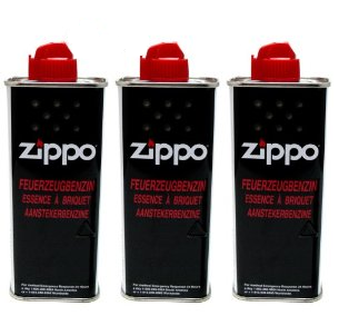 3x Original ZIPPO Benzin je 125 ml