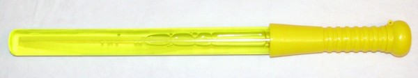 1x Seifenblasenstab gelb 39cm lang; 2,5cm breit; 125ml Seifenblasenlösung