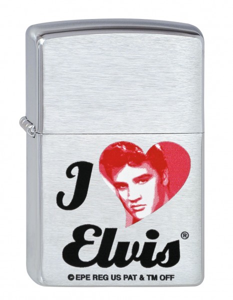 Elvis - I Love Elvis - Collection 2012 - Chrome brushed - Zippo-Art.-Nr.: 2.002.319