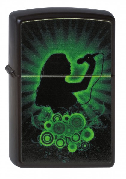 Singer with Mic - Collection 2012 - Black Matte - Zippo-Art.-Nr.: 2.002.407