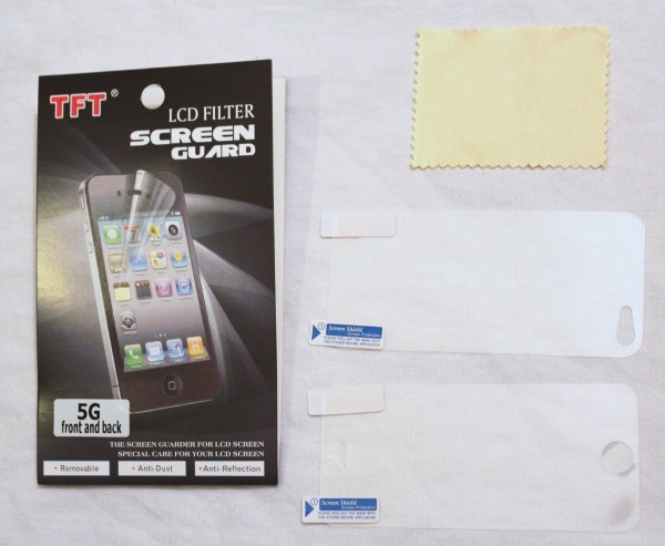 Displayschutzfolie Schutzfolie Screen Guard Klar für iPhone 5G vorne & hinten
