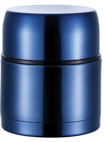 Bergner Thermobehälter Thermoskanne Thermobecher Isolierkanne für Speisen 0,5l Blau