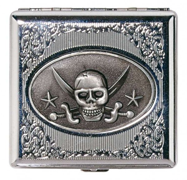Zigarettenetui "Metal Plate" Totenkopf