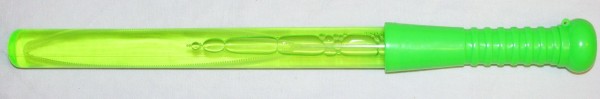 1x Seifenblasenstab grün 39cm lang; 2,5cm breit; 125ml Seifenblasenlösung