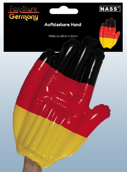 aufblasbare Hand Deutschland Größe (ca. 48cm x 32cm)