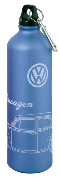 VW Volkswagen "Käfer Bulli" Alu Trinkflasche Fahrradflasche 750ml Blau