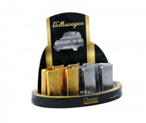 VW Volkswagen Feuerzeug "Gold & Silber" Display 12stk.