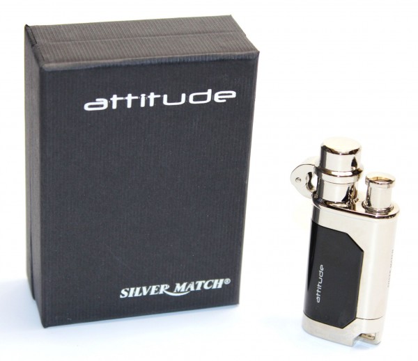 Sturmfeuerzeug Feuerzeug Brenner "Attitude" mit Geschenkbox schwarz